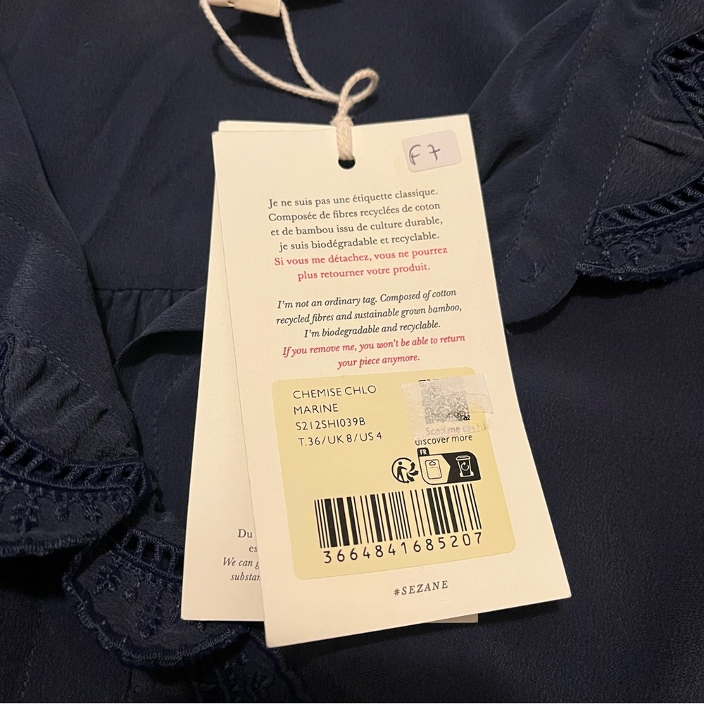 Sezane Chlo Silk Button Up Shirt - Picture 8 of 11